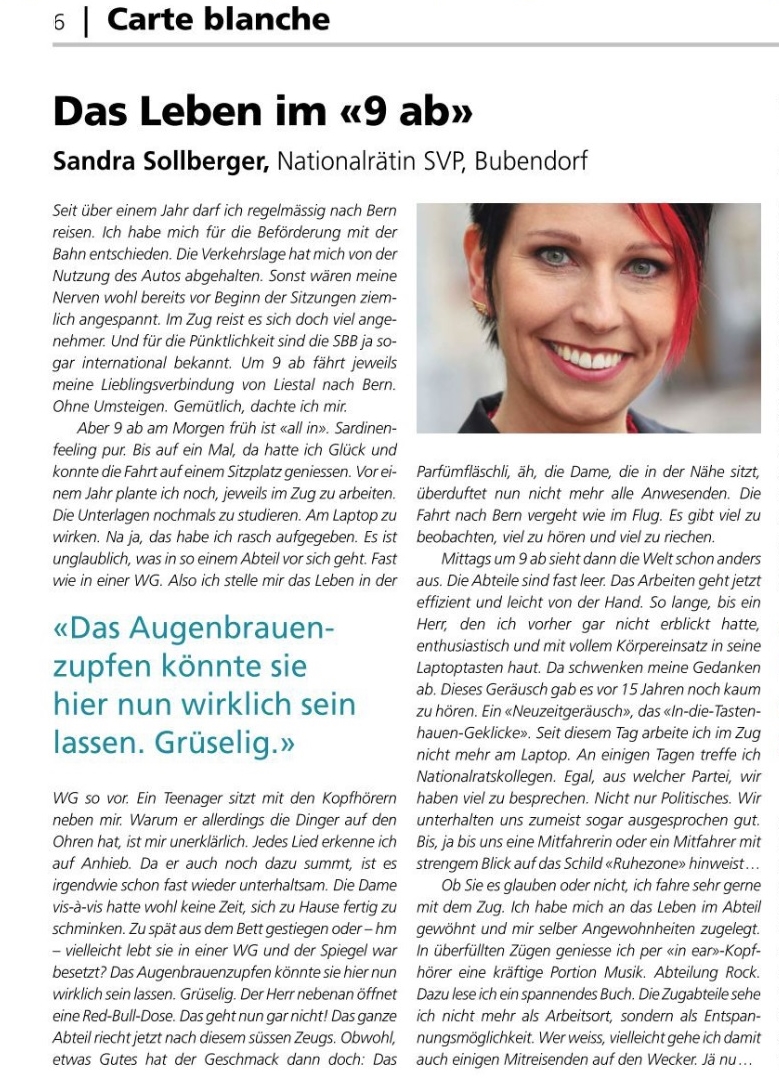 Sandra Sollberger, Volksstimme – carte blanche: 9 ab