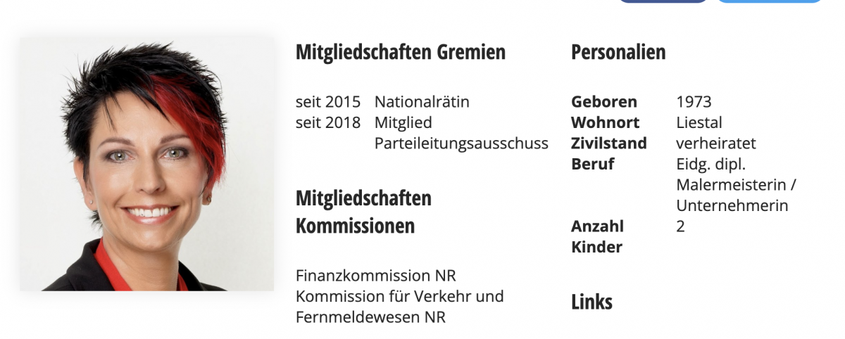 Sandra Sollberger, Meine persönliche Seite auf SVP.ch