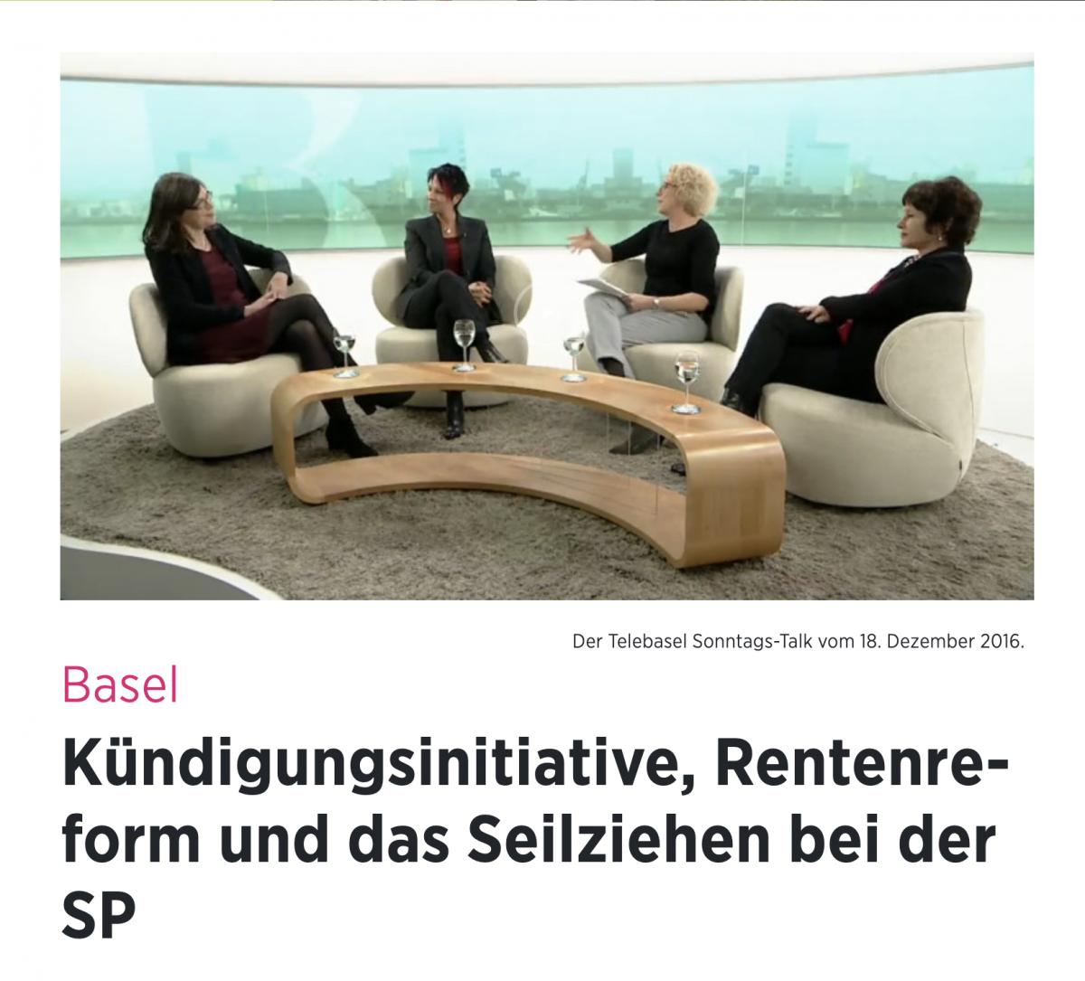 Sandra Sollberger, Telebasel – Sonntags-Talk