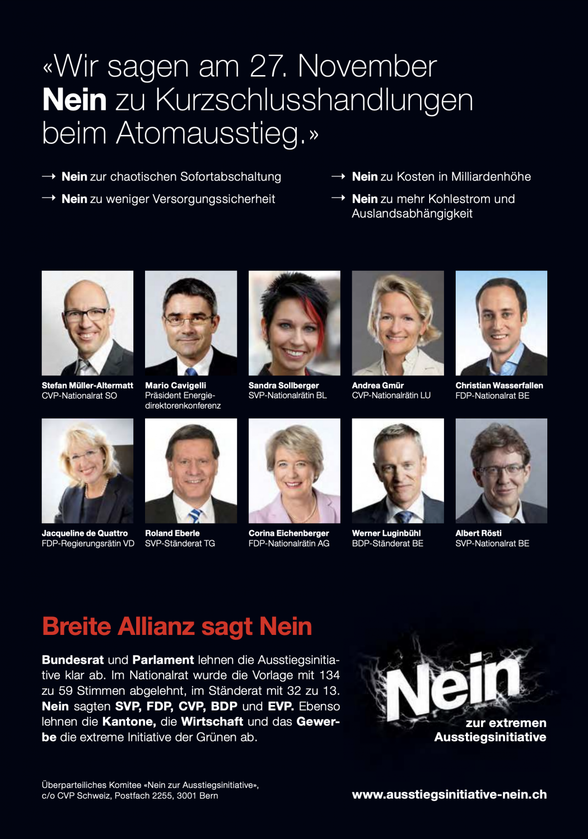 Sandra Sollberger, Nein zu Kurzschlusshandlungen beim Atomausstieg