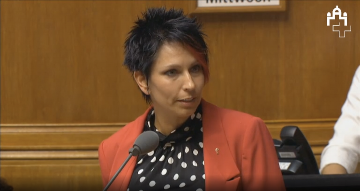 Sandra Sollberger, Meine Frage während der MEI-Debatte im Bundeshaus an Frakionspräsident Adrian Amstutz