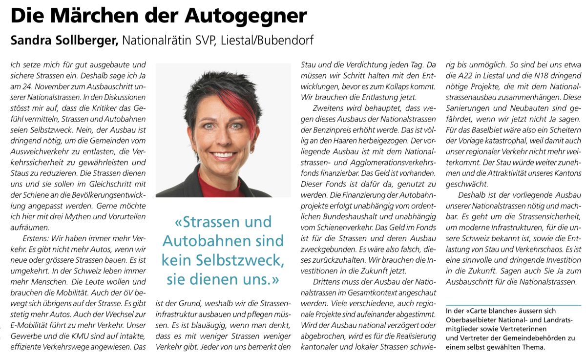 Sandra Sollberger, Volksstimme – Carte blanche vom 8. November 2024