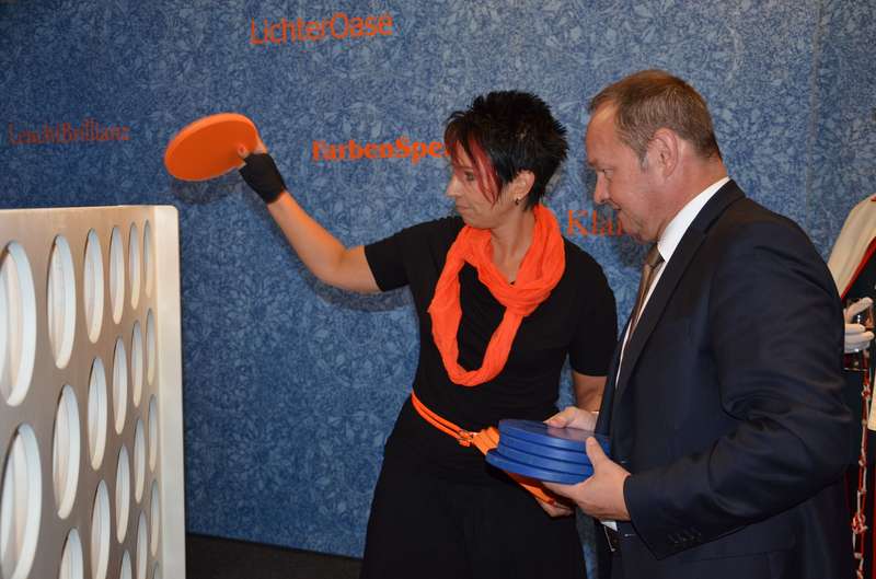 Sandra Sollberger, Eröffnung Gewerbeausstellung GEA in Ziefen mit Nationalratspräsident Jürg Stahl