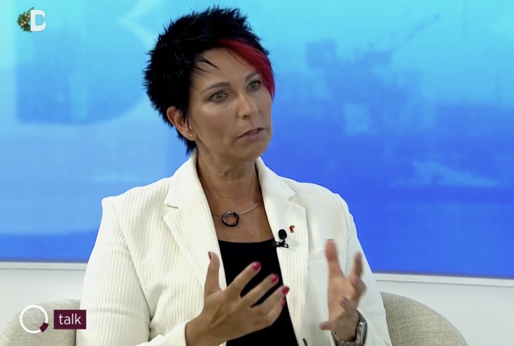 Sandra Sollberger, Telebasel – Sandra Sollberger im Talk zur Regierungsrats Kandidatur.