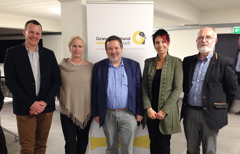 Sandra Sollberger, Podium bei der Gruppe 23 des Gewerbeverbandes Basel-Stadt mit dem Thema: Mehr Unternehmertum in der Politik