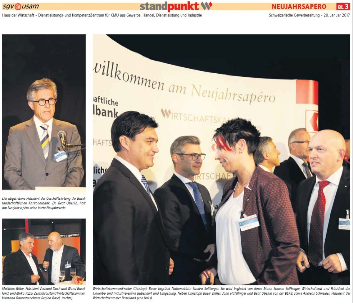 Sandra Sollberger, Schweizerische Gewerbezeitung – Standpunkt der Wirtschaftskammer BL